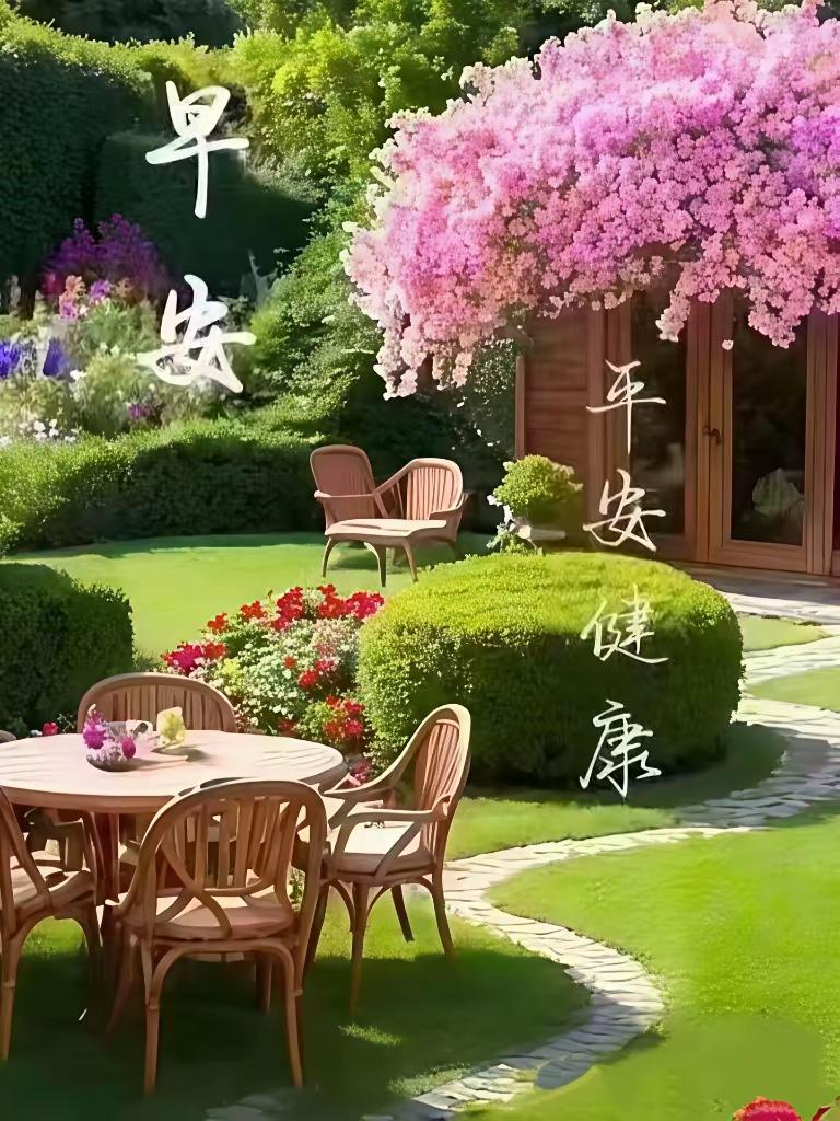 “阳光洒满的花园，静享美好时光”🌞🌸🍃