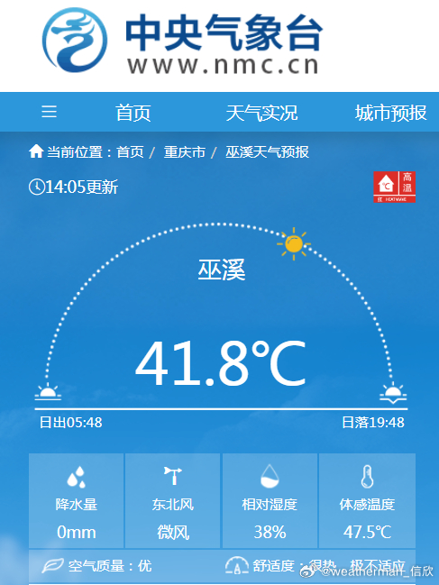 【高温】今天在新疆吐鲁番盆地、长江南北两侧，出现了成片高温区。长江沿线附近的高温