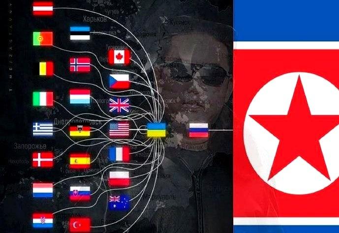 一张非常有意思的图。

朝鲜是目前为止唯一公开支持并派遣军队帮助俄罗斯的国家。