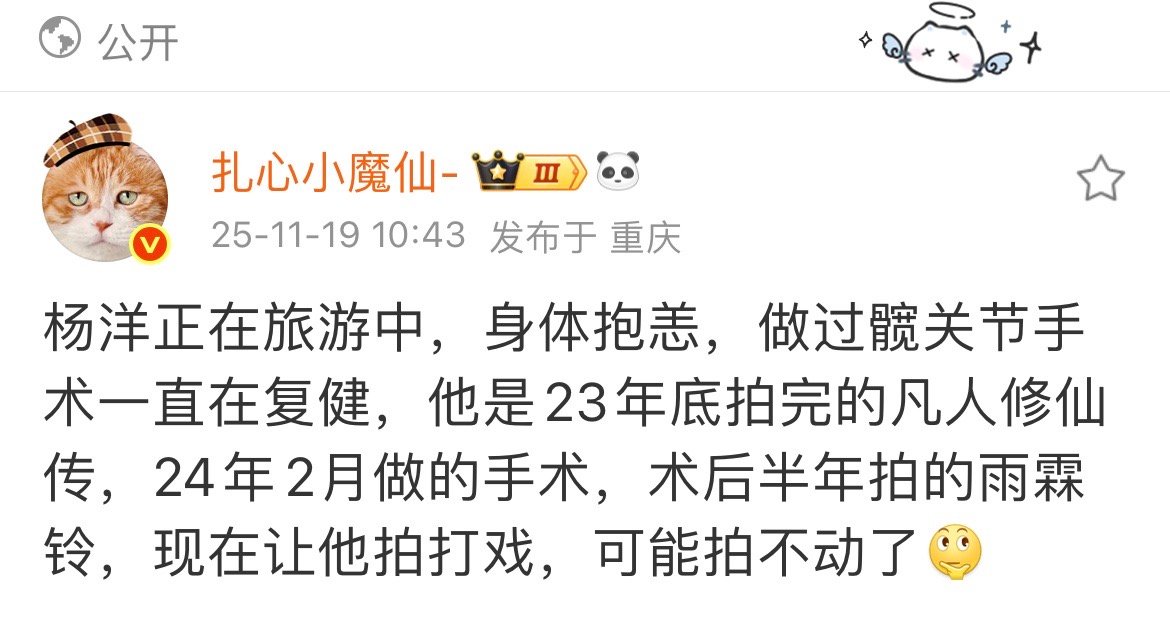虽然但是，可以不接古装剧啊而且前段时间不是还在国外旅游吗？看着好好的 