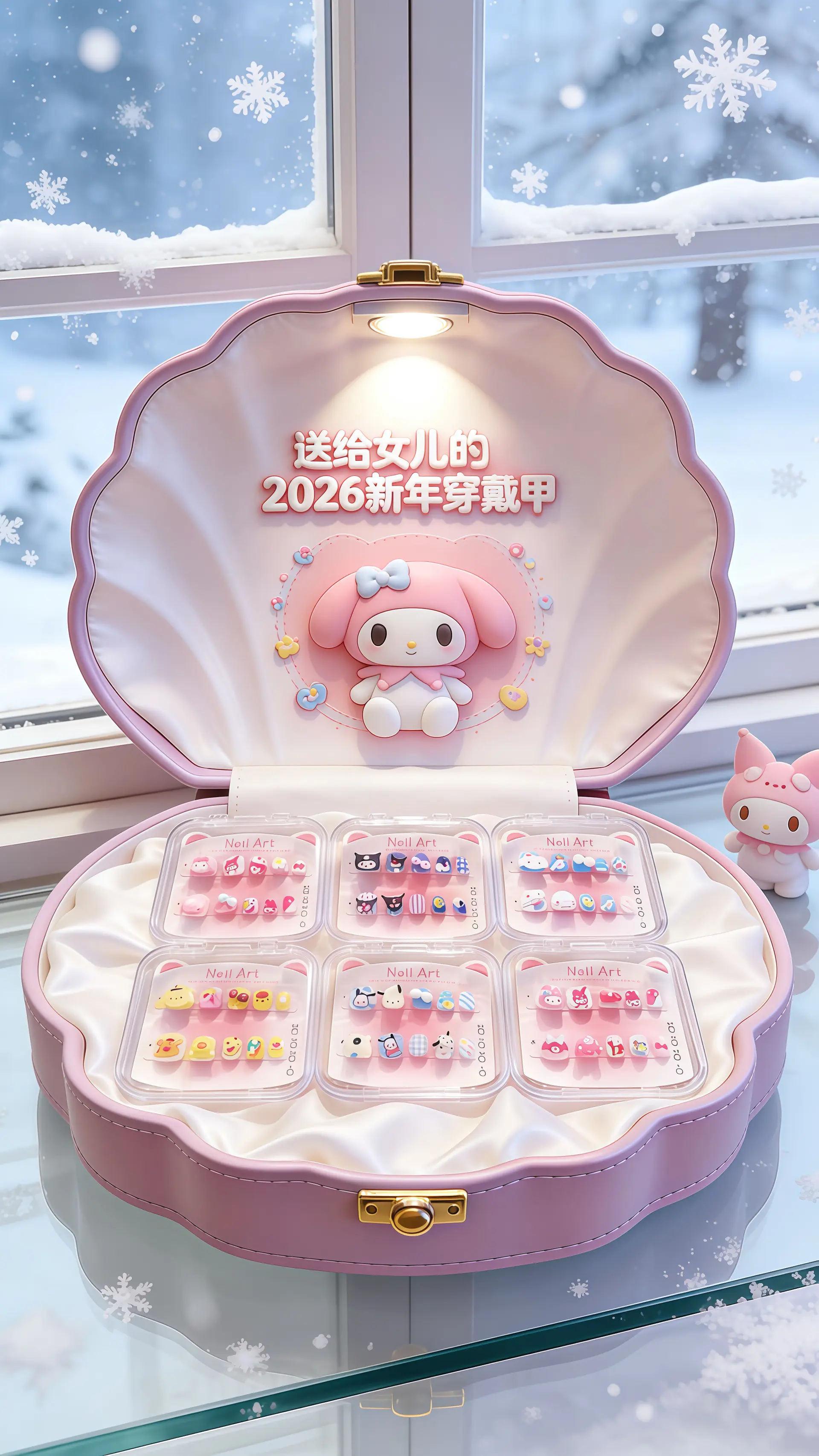 新年礼物 新年美甲 儿童美甲 儿童美甲贴  生女儿就是用来打扮的