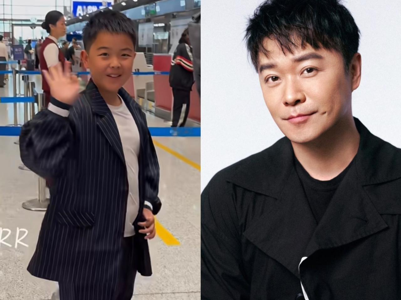 我爸眼光是真毒啊，

看见佟丽娅儿子，

他指着这小孩儿说：很早以前我就说这小孩