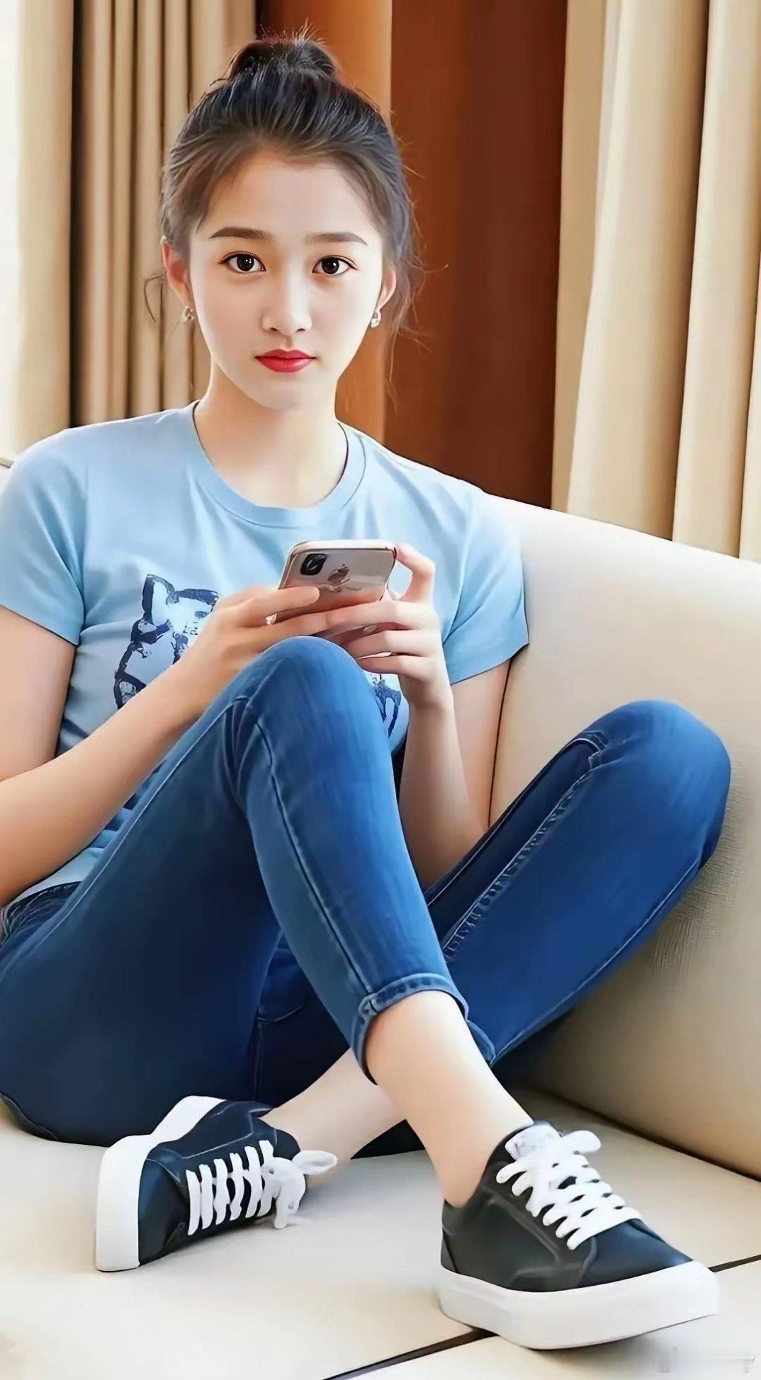 关晓彤 真的很美，简单舒适的穿搭，透着文艺气息且贵气十足，无论是颜值、身材还是气