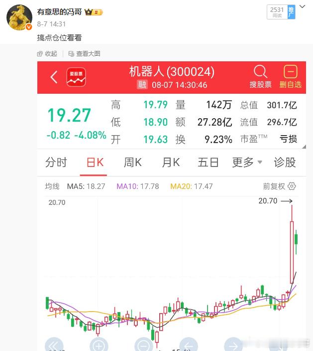 看图说话，埋伏的机器人终于起飞一根穿云箭来到新高了，太给力了阿，真的是没有辜负冯