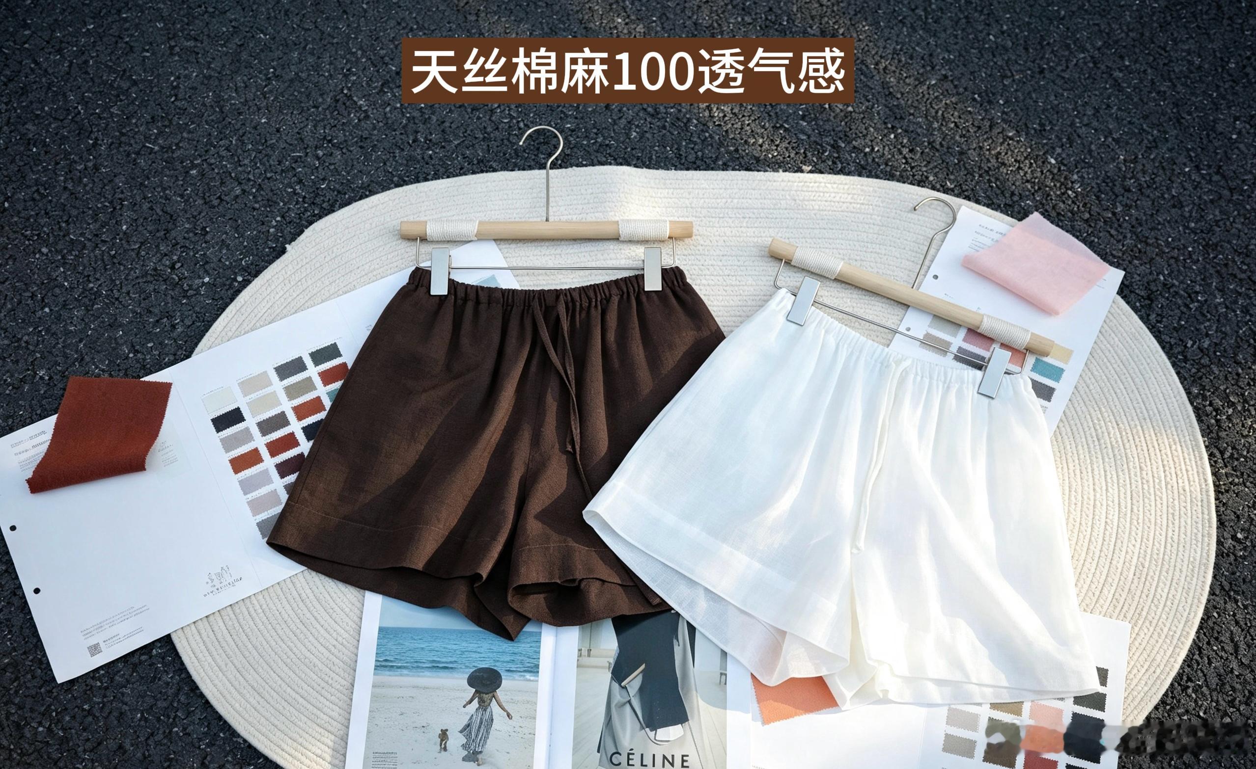 睡前抽个20⭕，三个。这条看着平平无奇的基础短裤，版型和面料我改了又改。你们别觉