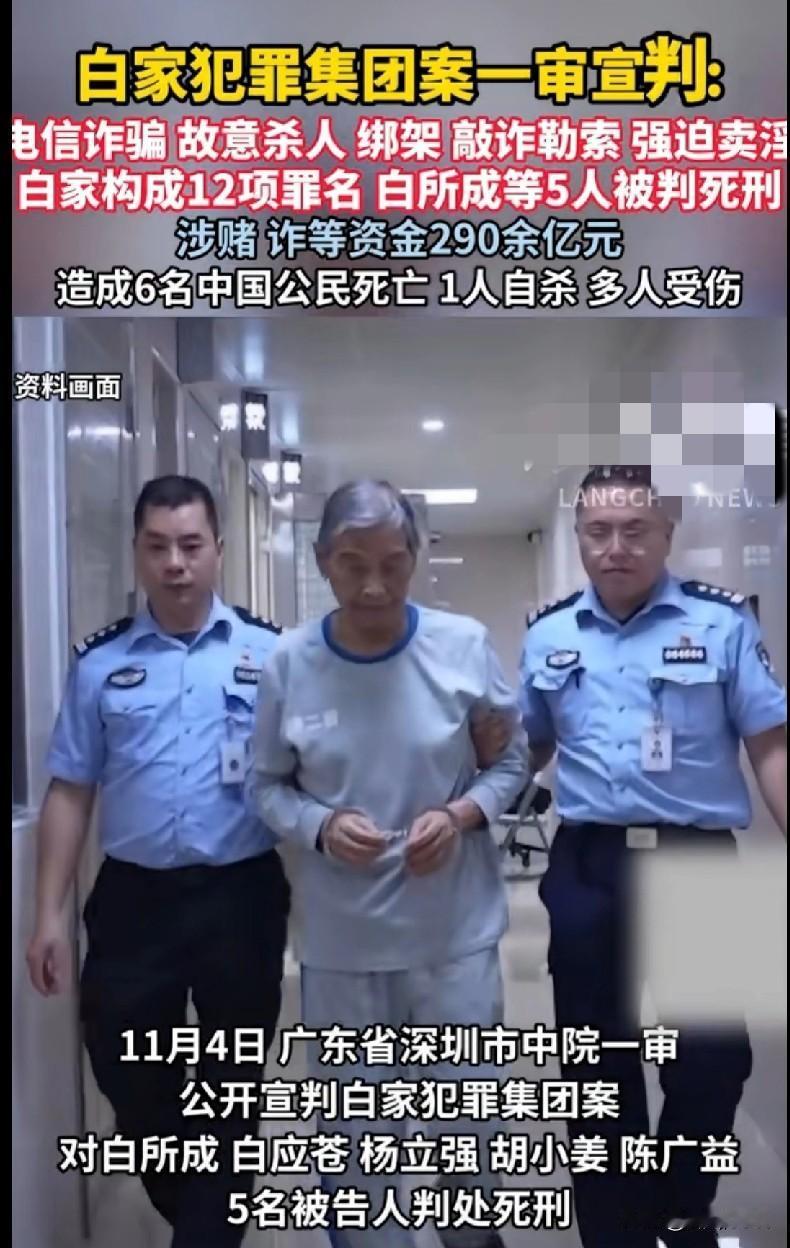 家人们！白家犯罪集团这案子判了，白所成等5人直接死刑！
 
这伙人简直无恶不作，