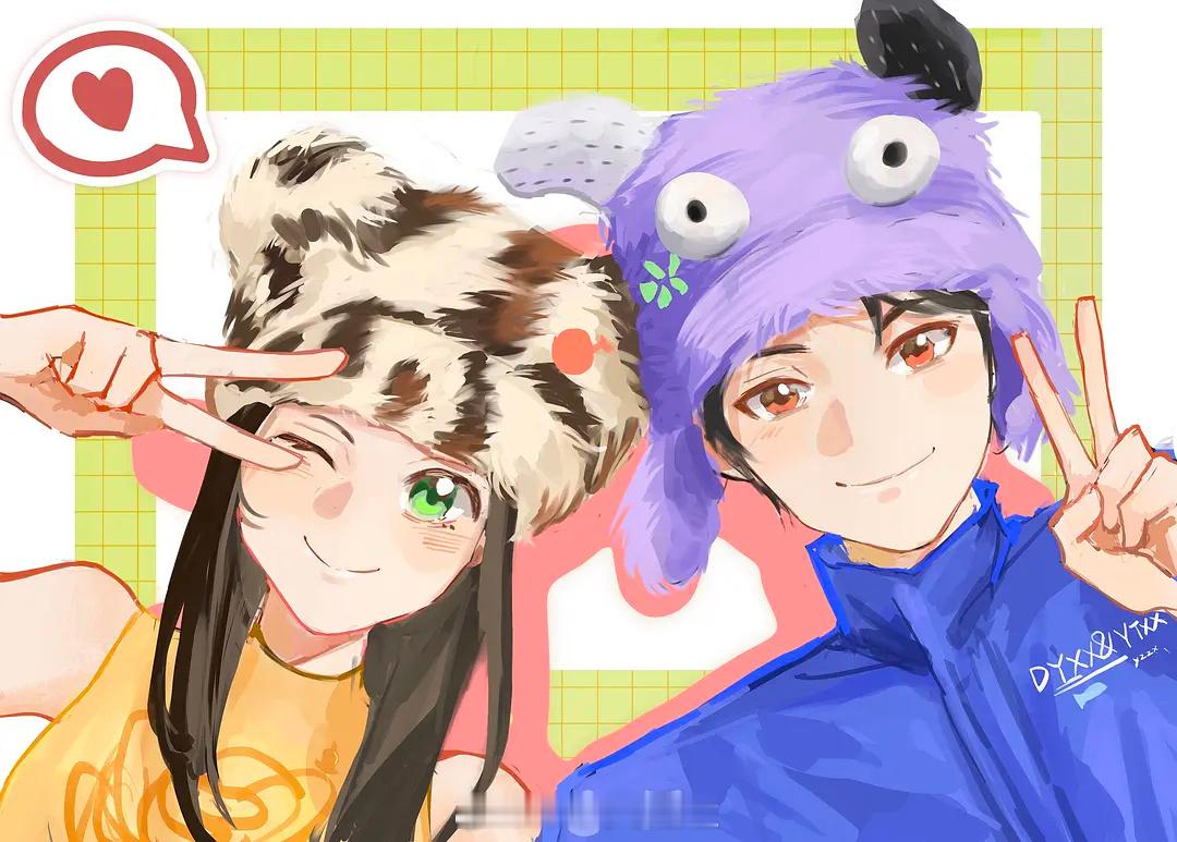 捡到小情侣的一张合照哦~[抓狂][舔屏][舔屏][舔屏]好萌的两只宝宝哦！丁禹兮