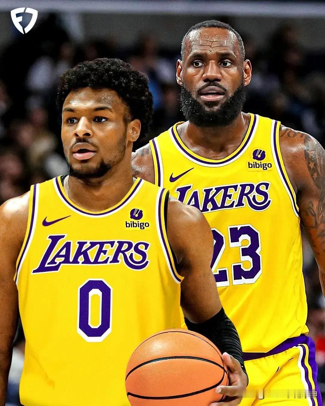 NBA首对父子同场竞技就要来了，湖人用第55顺位签选中了詹姆斯的儿子布朗尼。
布