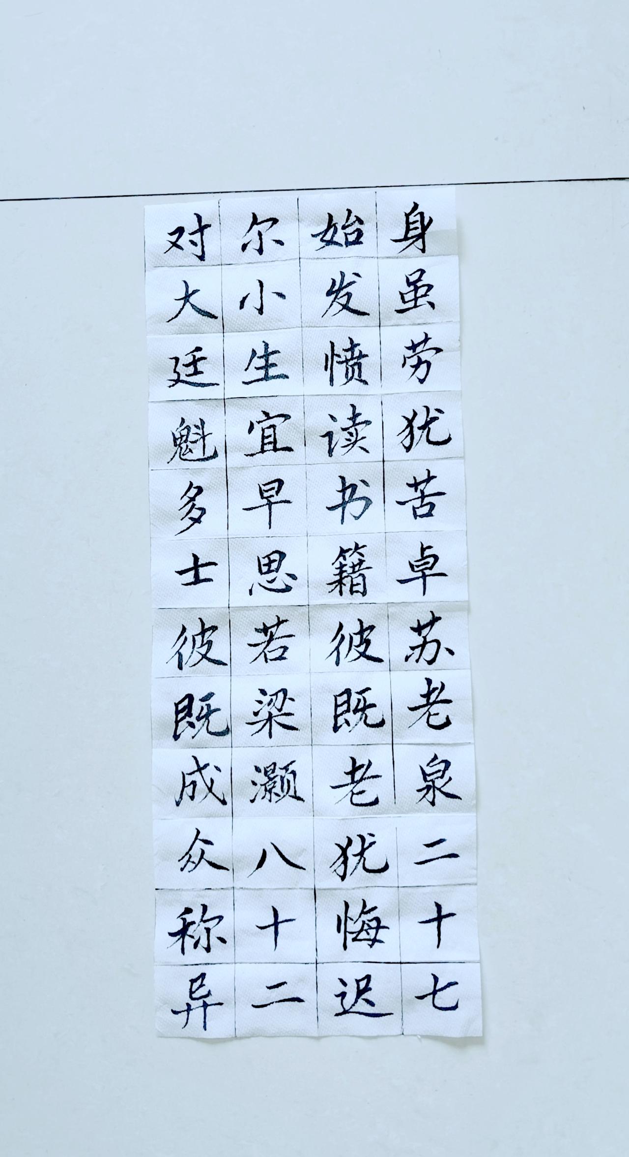 第二十天练字打卡→正楷《三子经》，没事干，继续练，来吧！