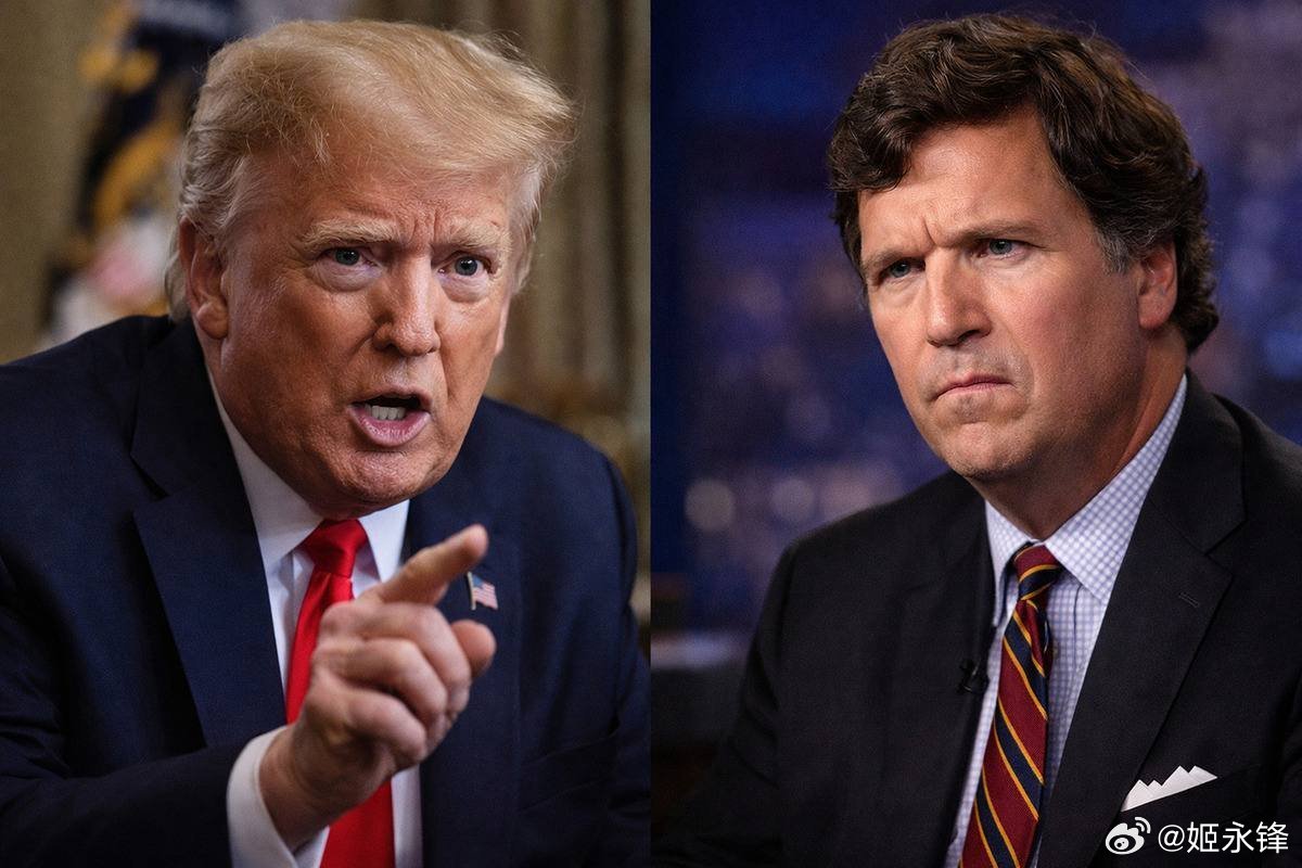 突发：特朗普将塔克·卡尔森逐出MAGA运动。唐纳德·特朗普总统本周五宣称，塔克·