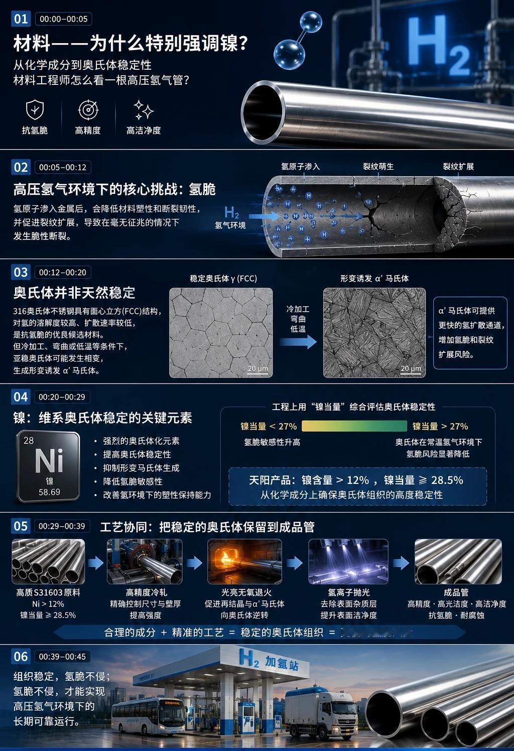 为什么高压氢气管要特别关注镍？
高压氢气管选材，一个核心风险就是氢脆。氢进入金属