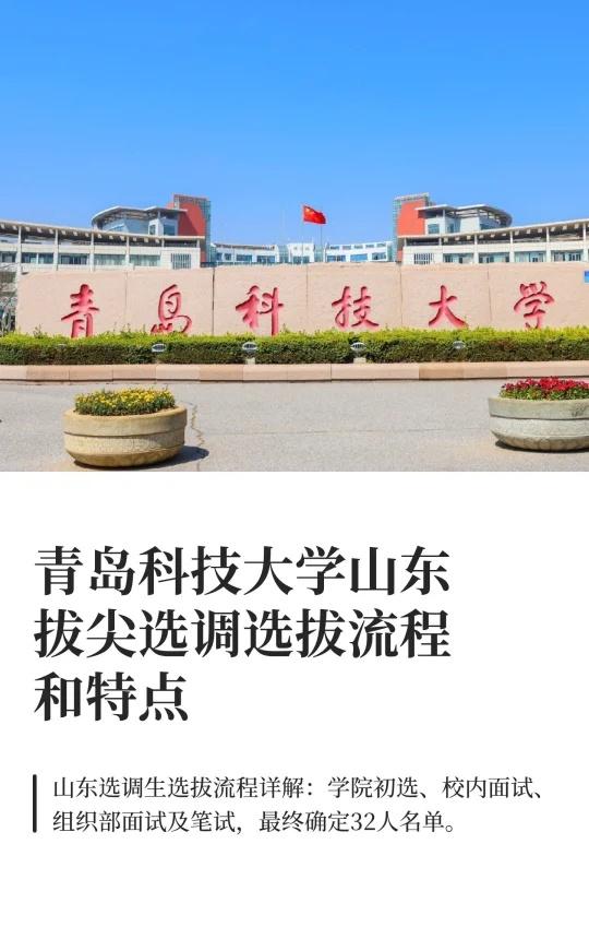 青岛科技大学山东拔尖选调选拔流程和特点
青岛科技大学 青岛科技大学拔尖选调面试 