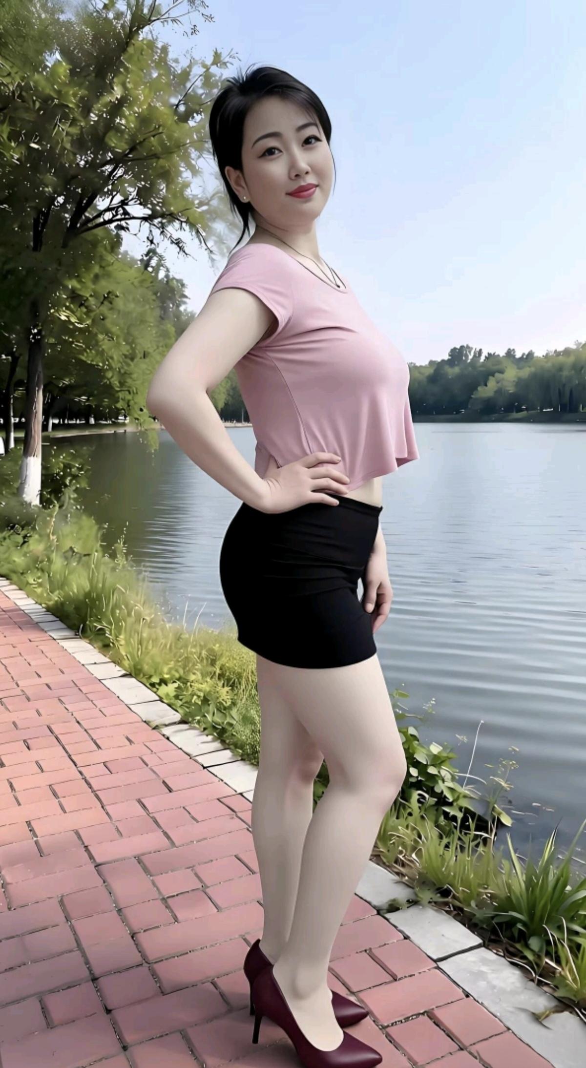 看着江水向东流，
真的佩服那势头。
不管不顾也不问，
…………………………
请你