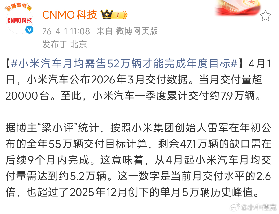 快十分钟过去了，小编你还没发现你这笔误错的离谱吗？不审稿的啊？月均销售52万辆，