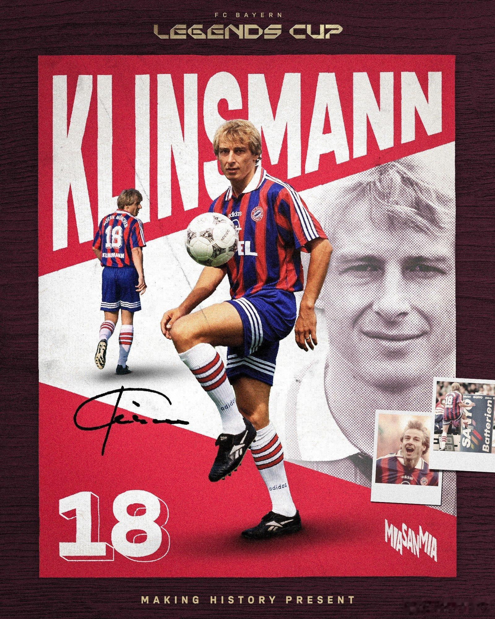 🚨🚨🚨尤爾根·克林斯曼將重返拜仁慕尼黑，這次他將重返賽場，代表拜仁傳奇隊比