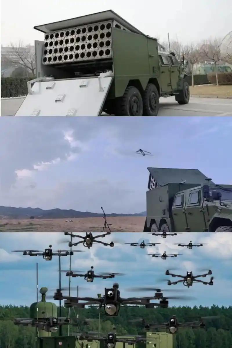 3月25日央视军事突然放出一段“过于先进”的画面：国产“阿特拉斯”无人机蜂群全流