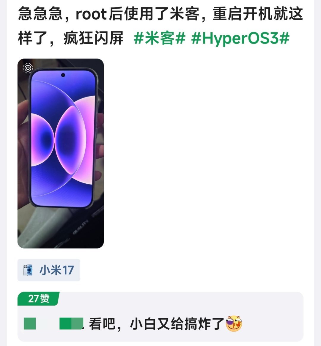 骗你的，老手刷机也会搞炸说了解锁刷机慎重慎重，搞的大家为了共同利益限制一点点，你