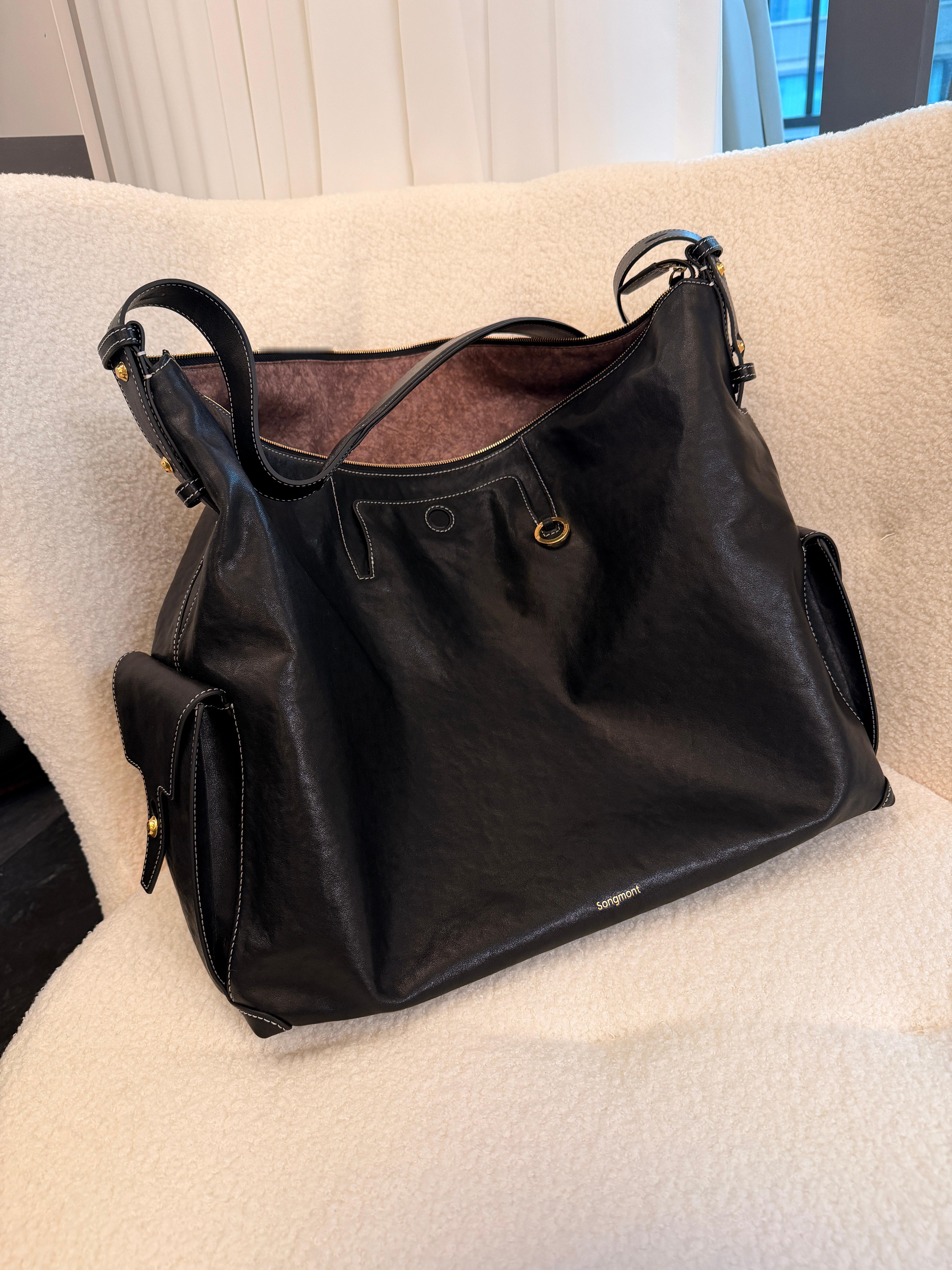 新年第一只【出差大包】山下有松 反绒皮+植鞣皮 非常柔软hobo超大号 长宽高4