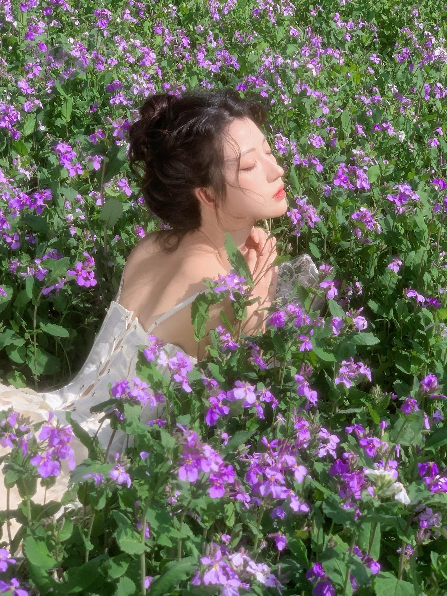 𝓹𝓾𝓻𝓹𝓵𝓮.油画里的二月兰。