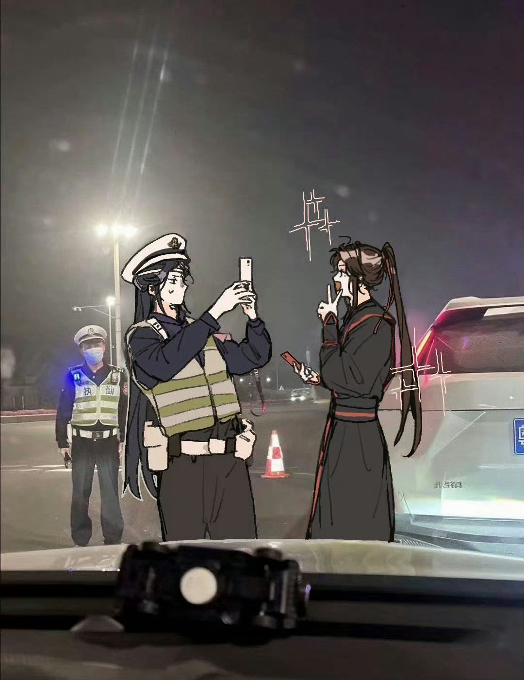 魔道祖师魔道祖师忘羡 哈哈哈羡羡被叽逮住了，还在嘻皮笑脸呢[笑而不语] ​​​