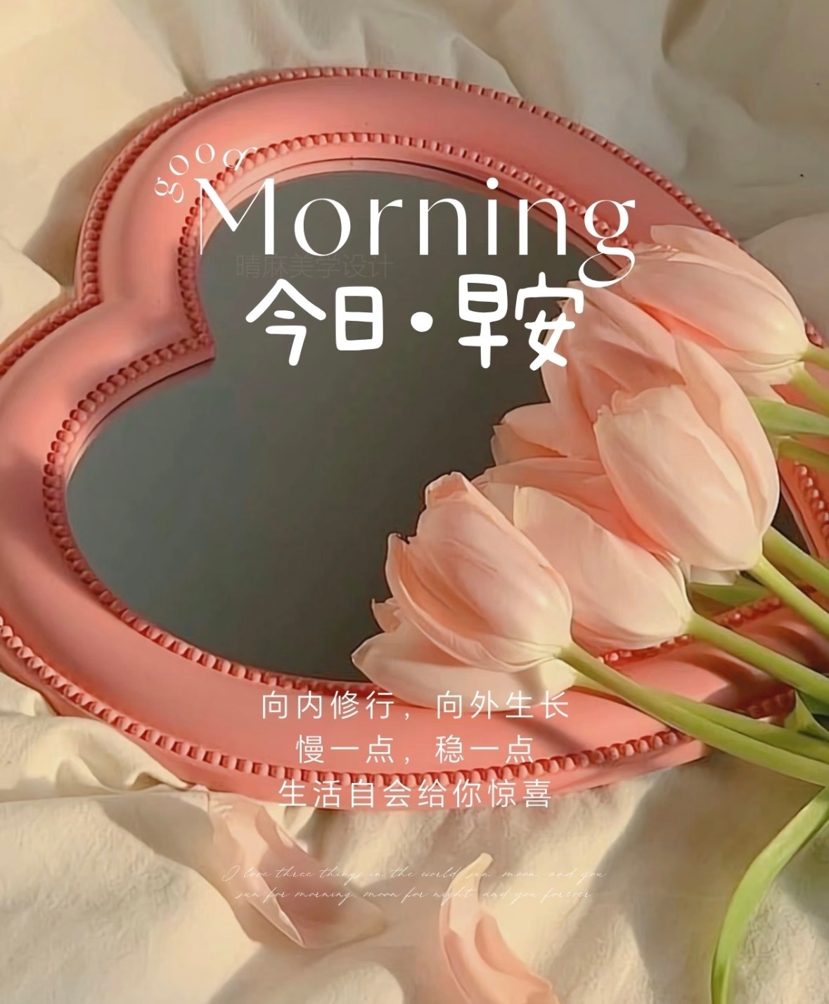认真过好每一天，每一步向前，都藏着收获。早安，新的一天，继续好好生活️！周六快乐