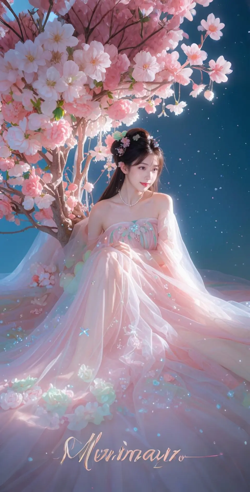 AI扩图 AI星空古美少女