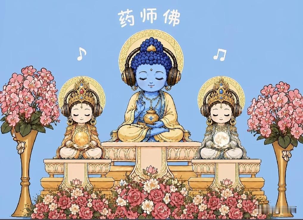 ✨药师佛｜当光明缓缓亮起
日光遍照，
月光清凉。
 
愿你在纷扰世界里，
依然保