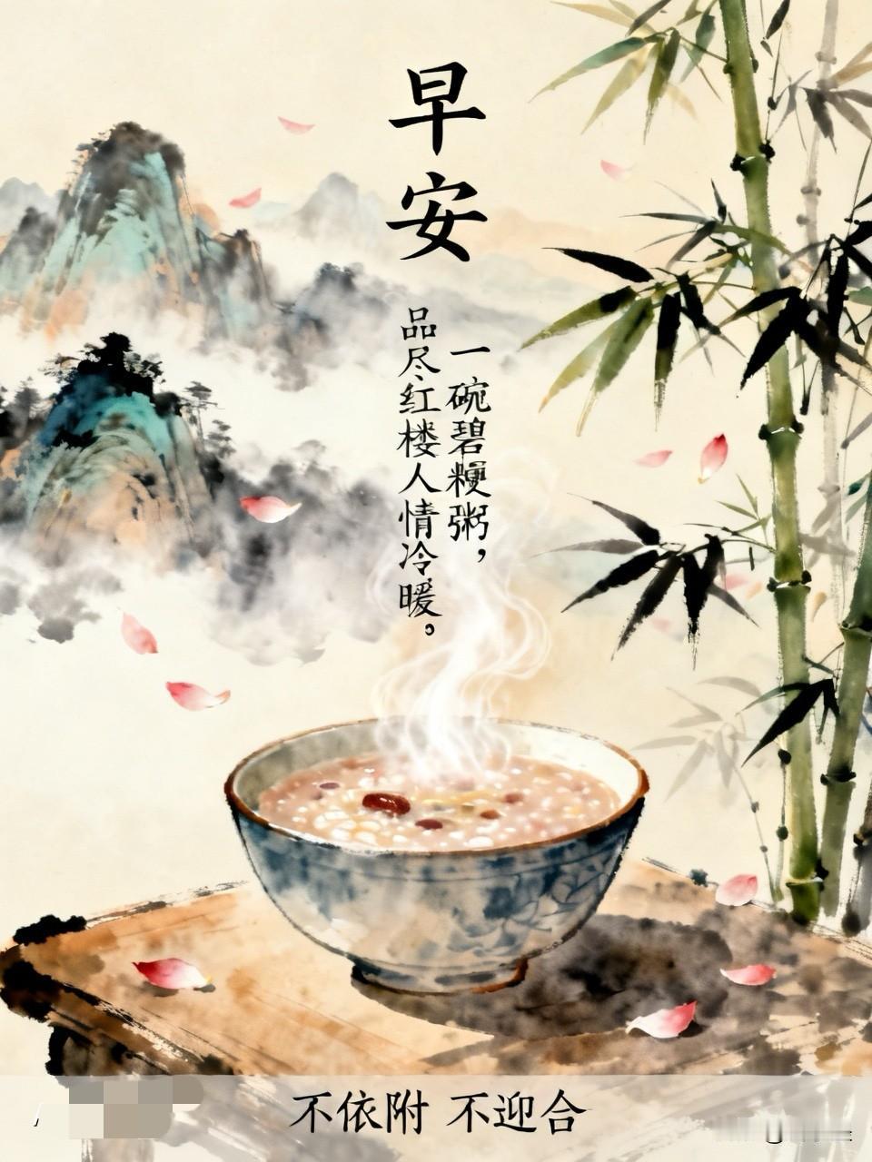 早安🌿
一碗碧粳粥，品尽红楼人情冷暖；半生烟火寻常，看懂世间阶层浮沉。

人这