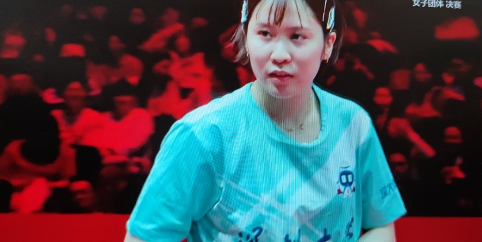 在南京进行的乒超总决赛，女子团体决赛，山东鲁能队的陈幸同对阵深圳大学队的平野美宇
