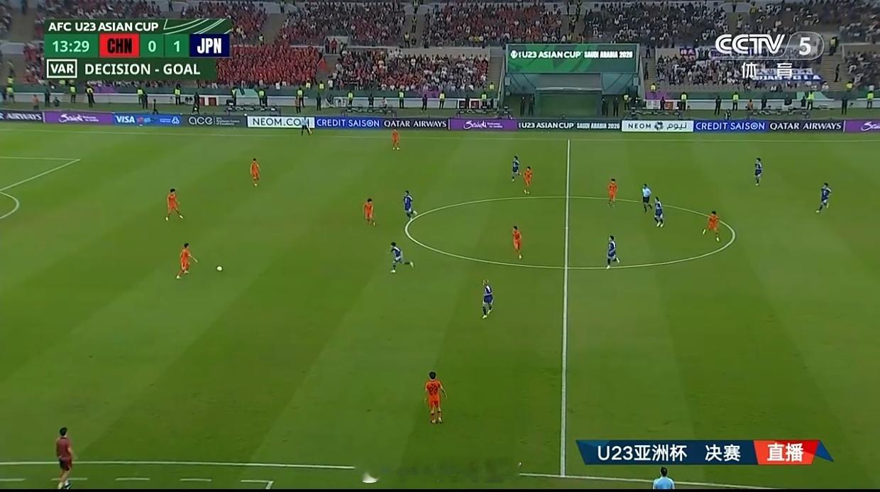 u23国足vs日本u23擦！小日子进球了！这时候要看咱们小伙子的心理承压能力了希