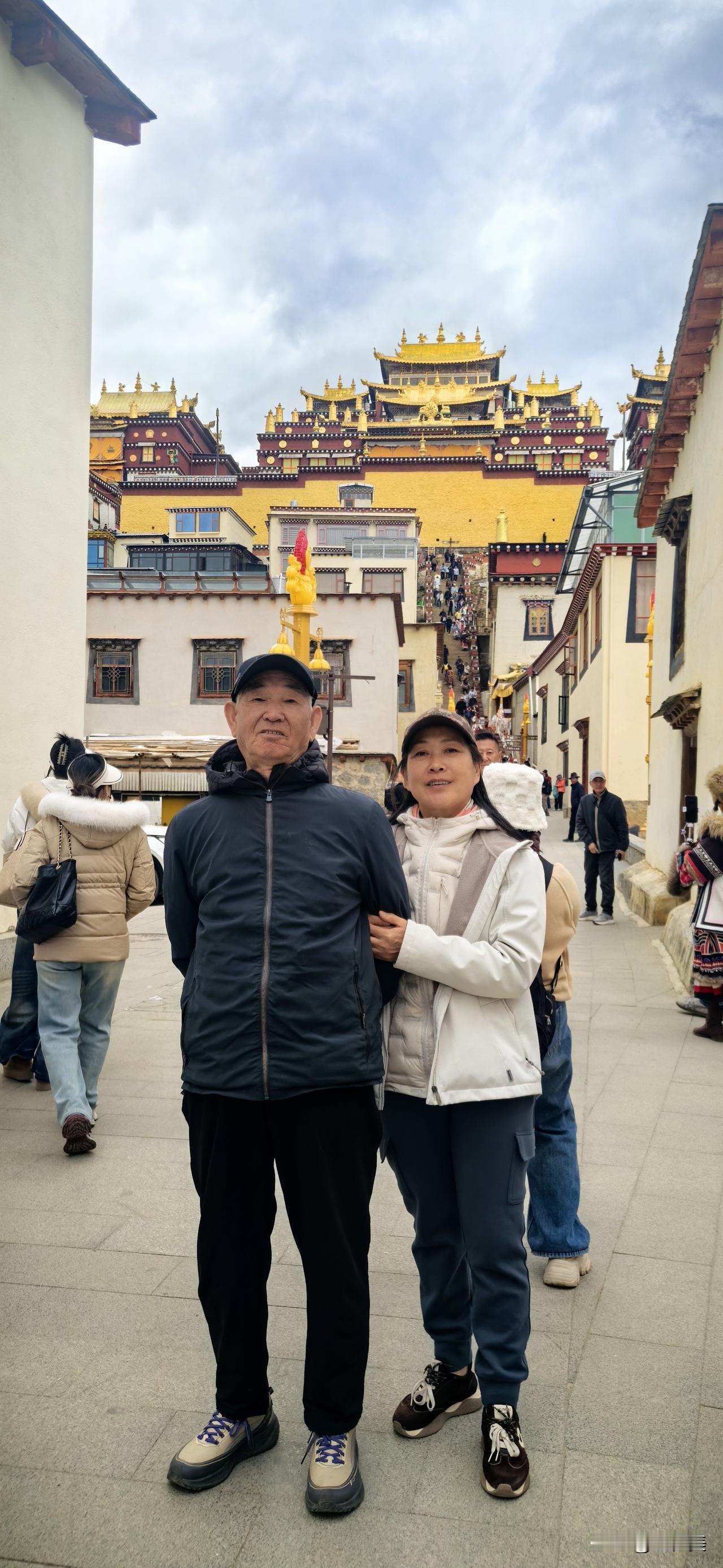 鹧鸪天·松赞林寺补憾
 
十载光阴弹指间，布宫曾憾未同攀。
高原步履当年倦，古寺