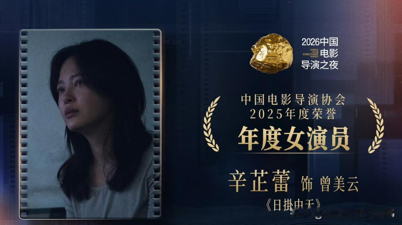 业内盖章认可！辛芷蕾凭《日掛中天》拿下导演协会年度女演员，曾美云这个角色早该爆了