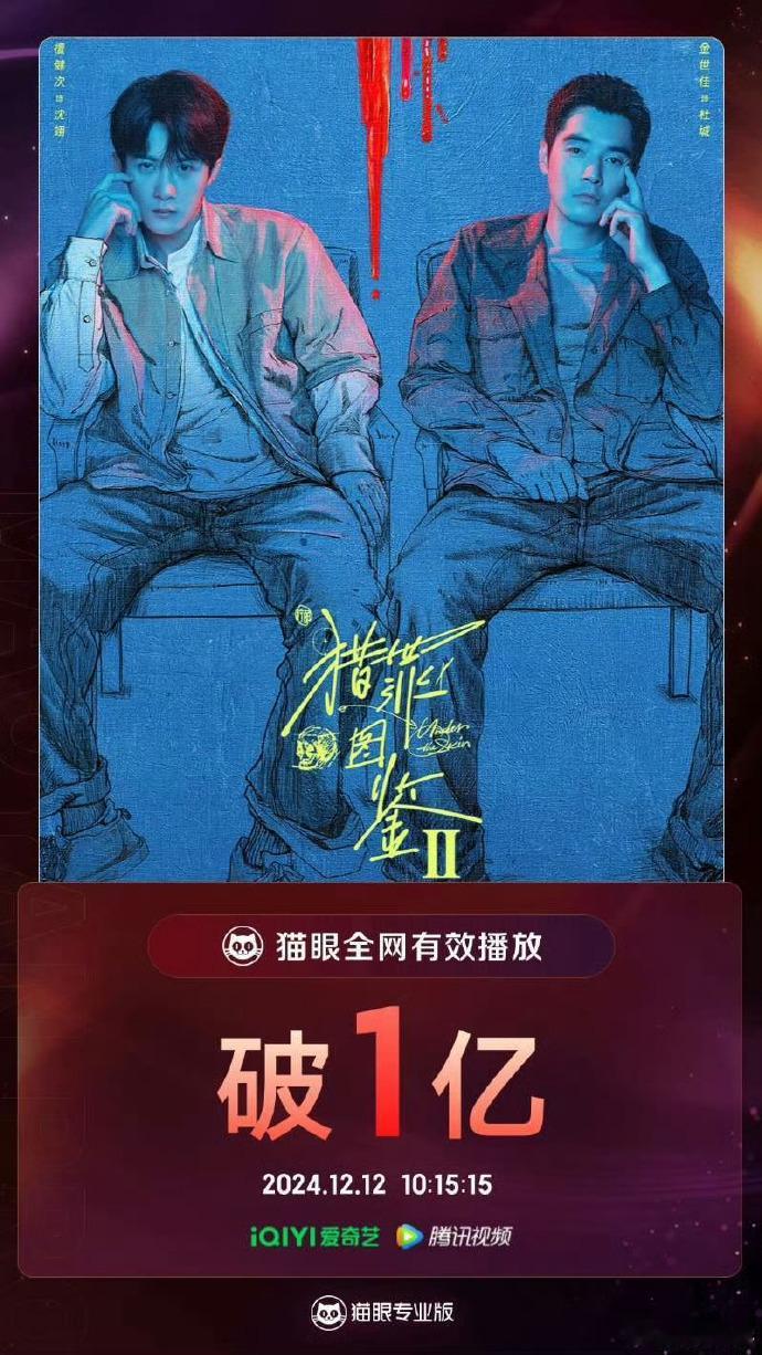 檀健次《猎罪图鉴2》全网有效播放量破亿！  