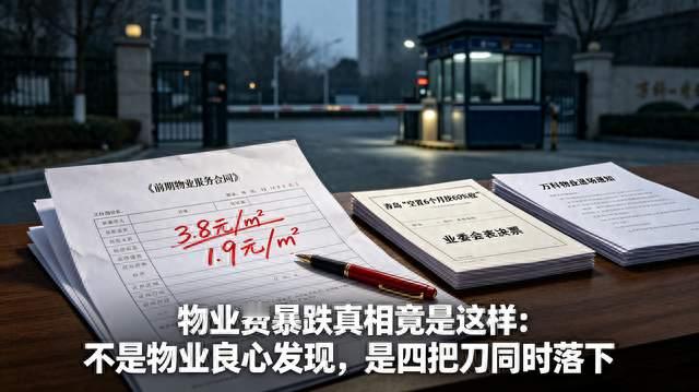 物业费暴跌真相：不是物业良心，是四把刀齐落