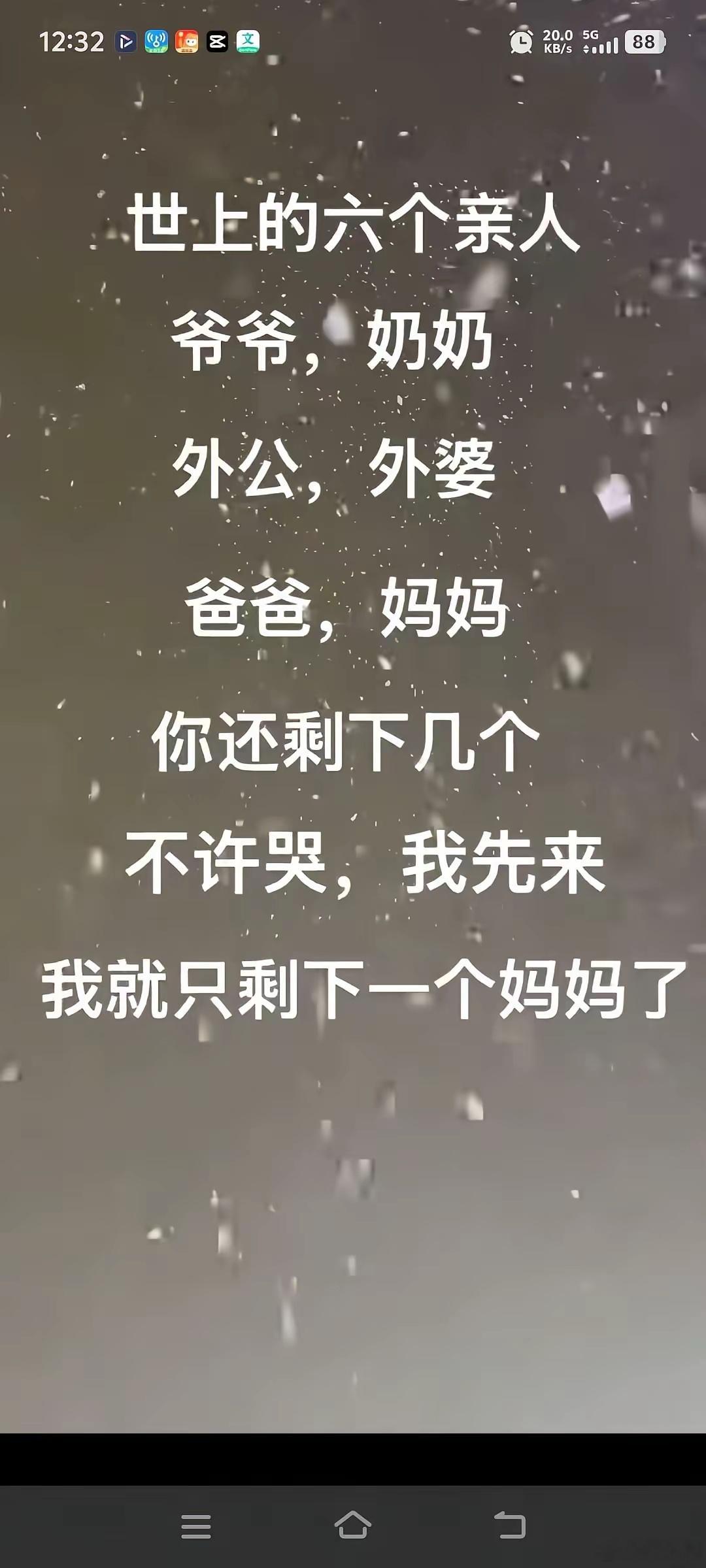 原来长大是一场一场的告别，人到中年最大忧伤就是不断的经历亲人的生离死别，不管你愿