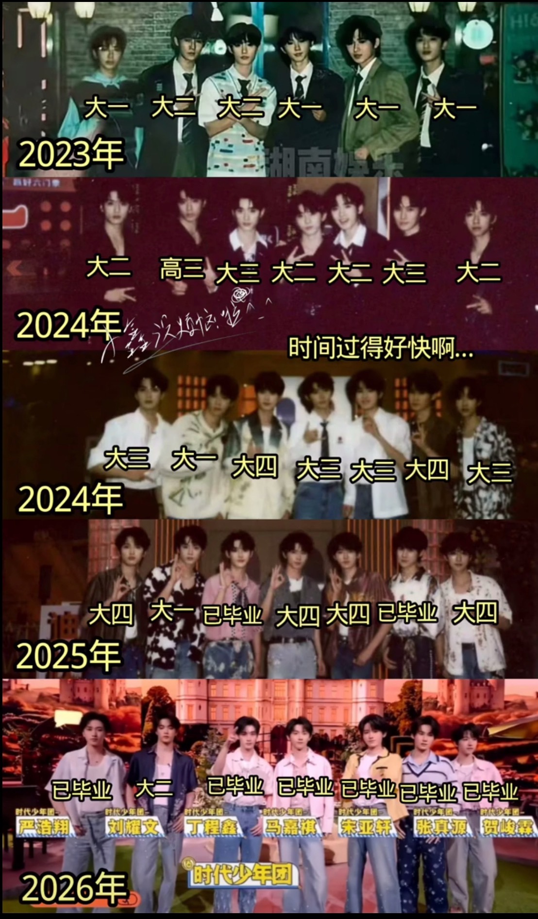 投你好星期六也在记录着时代少年团的变化 