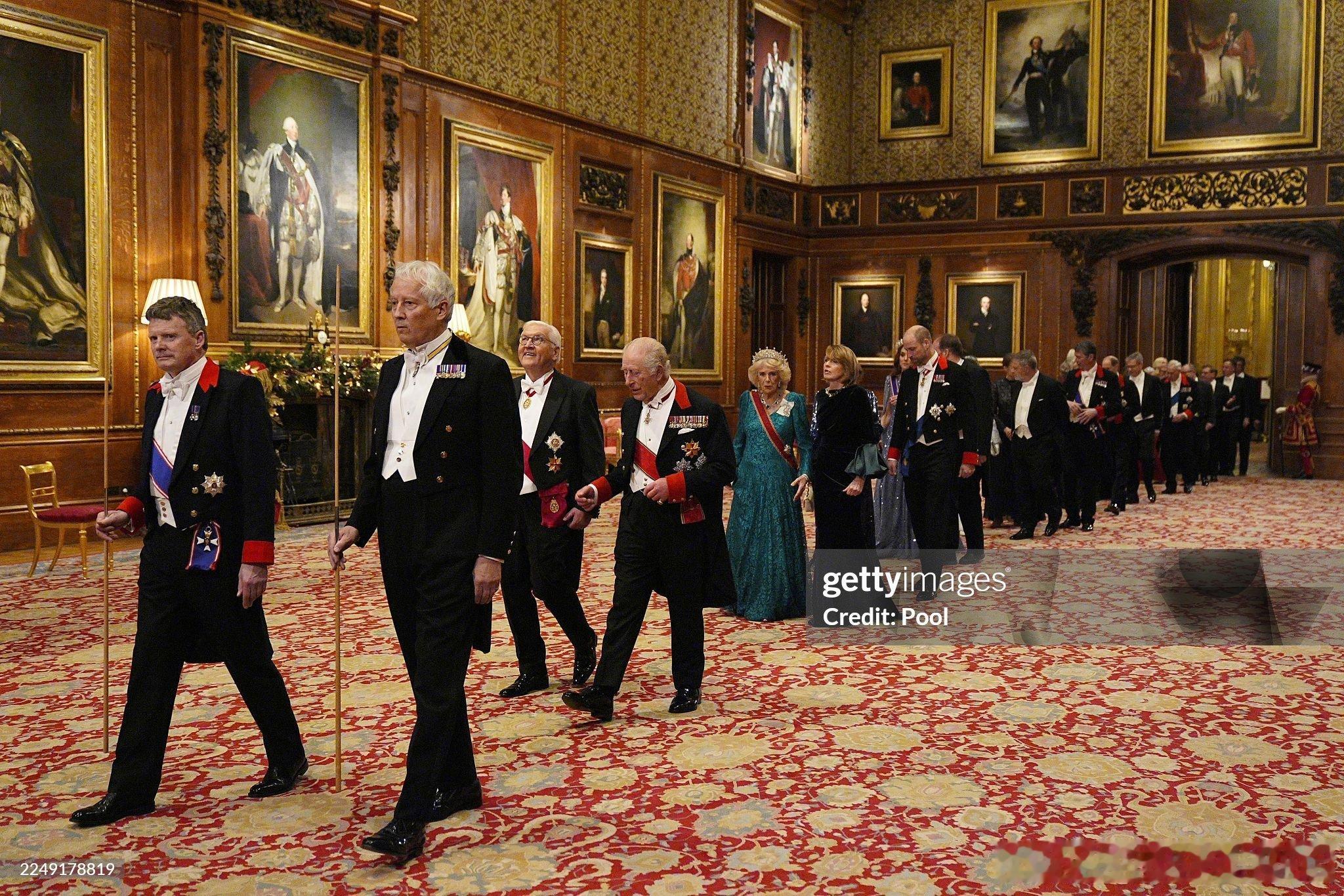 新闻 2025.12.3 德国国事访问英国Day 1，晚宴部分，卡米拉新解锁Gr