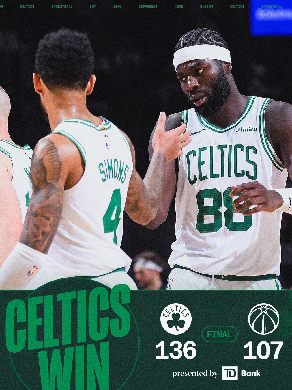 凯尔特人国度 FINAL : Boston Celtics 【 136-107 