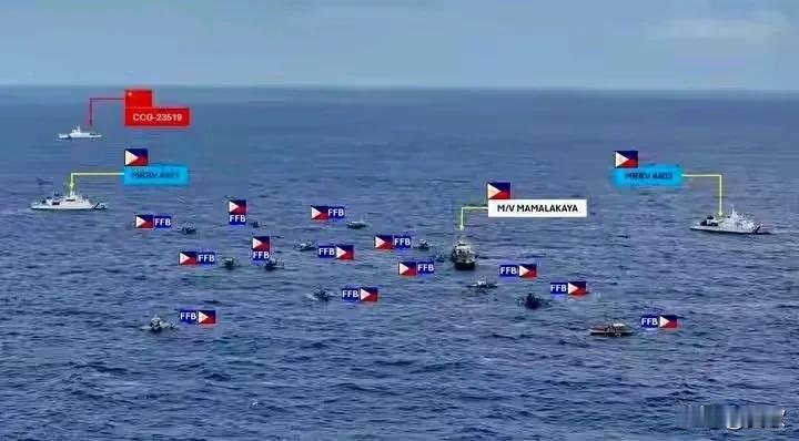 菲律宾“铁索连环”渔船再次强闯黄岩岛

2025年12月13日，菲律宾竟然派出2