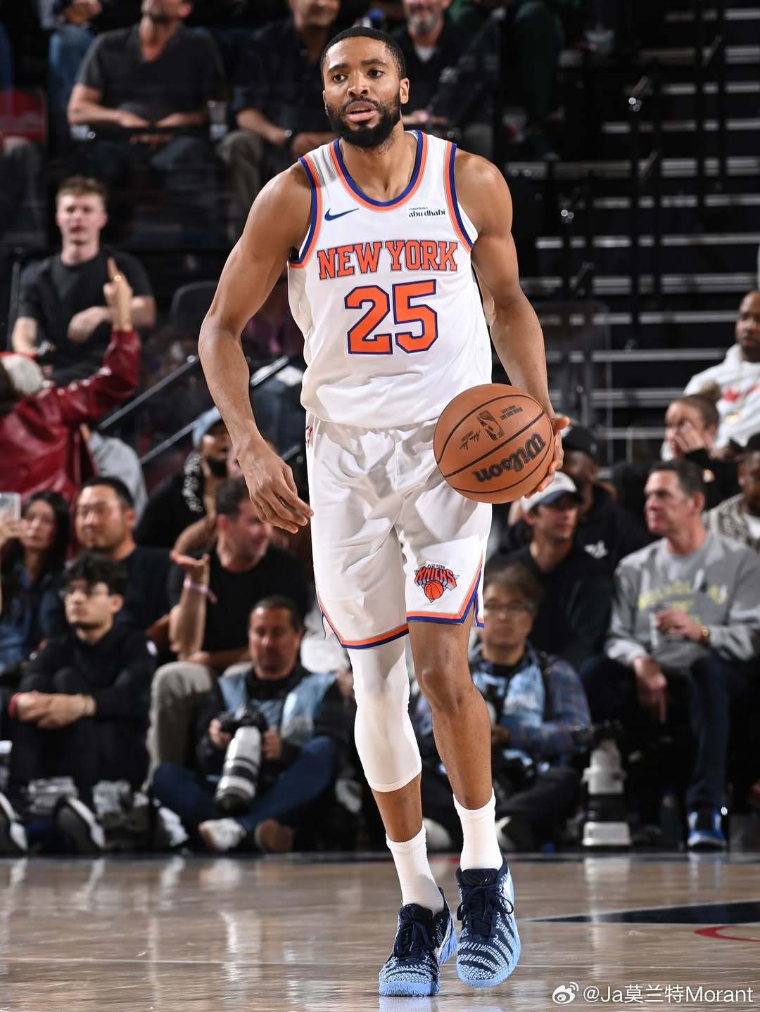 布里奇斯上脚Ja 3全明星 Cobalt Bliss 配色。莫兰特nba莫兰特三