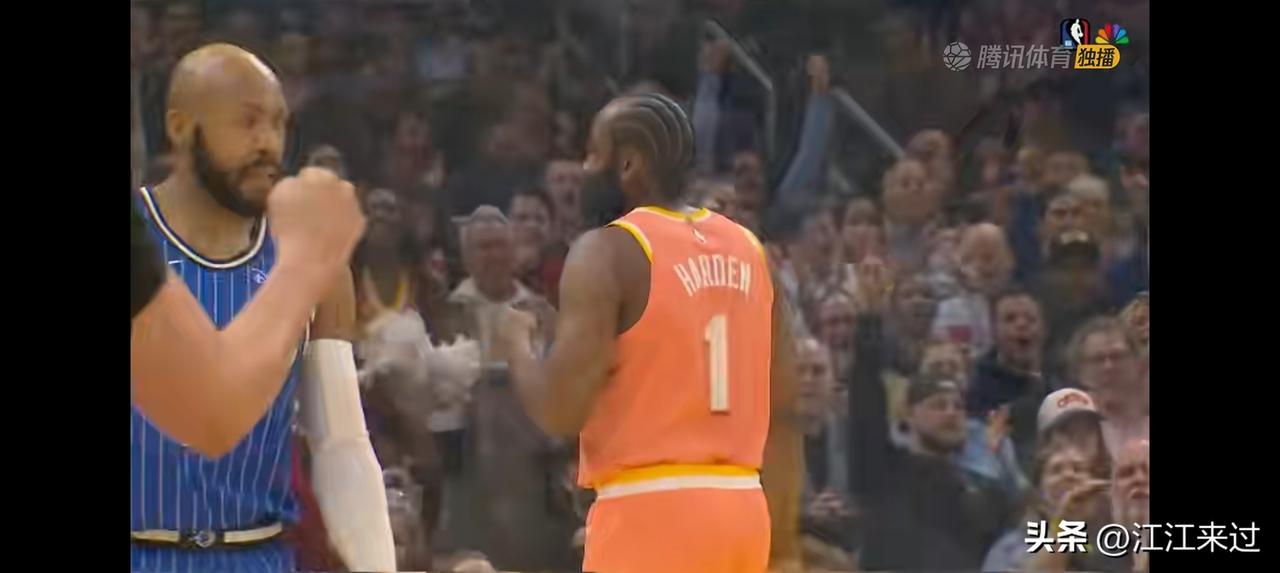 魔术有点天克骑士！哈登首节高效10分，米切尔9分，骑士首节32比39落手魔术！