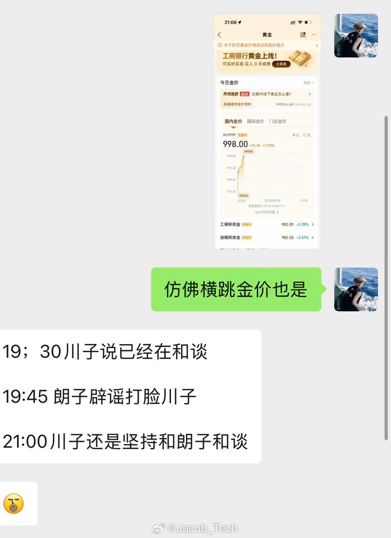 黄金大跌金店老板慌了早上说慌张，到了晚上就不慌啦川子在画K线图be like