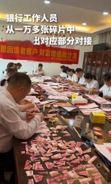 第一次看到20万的拼图！武汉，一个老人意识不清的时候，把二十多万的养老钱给撕碎了