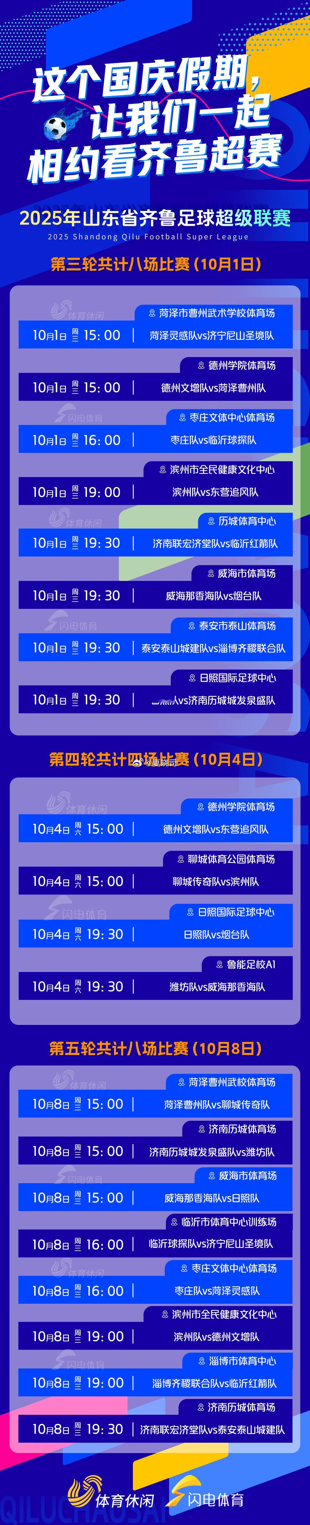 2025齐鲁超赛国庆假期全面开踢，热闹！ ​​​