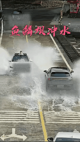 暴雨停了之后，这一座积水的桥面，应该给了开车的家长和开天窗的孩子一个令人难以置信