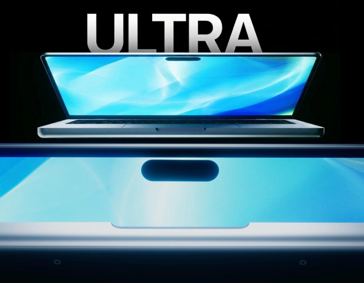 网传苹果Macbook Ultra主要有两大改变：外观和屏幕；屏幕这块会搭载双层