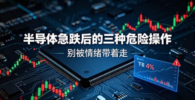 半导体暴跌4%带崩市场！明天最危险的操作，不是空仓，是这三个