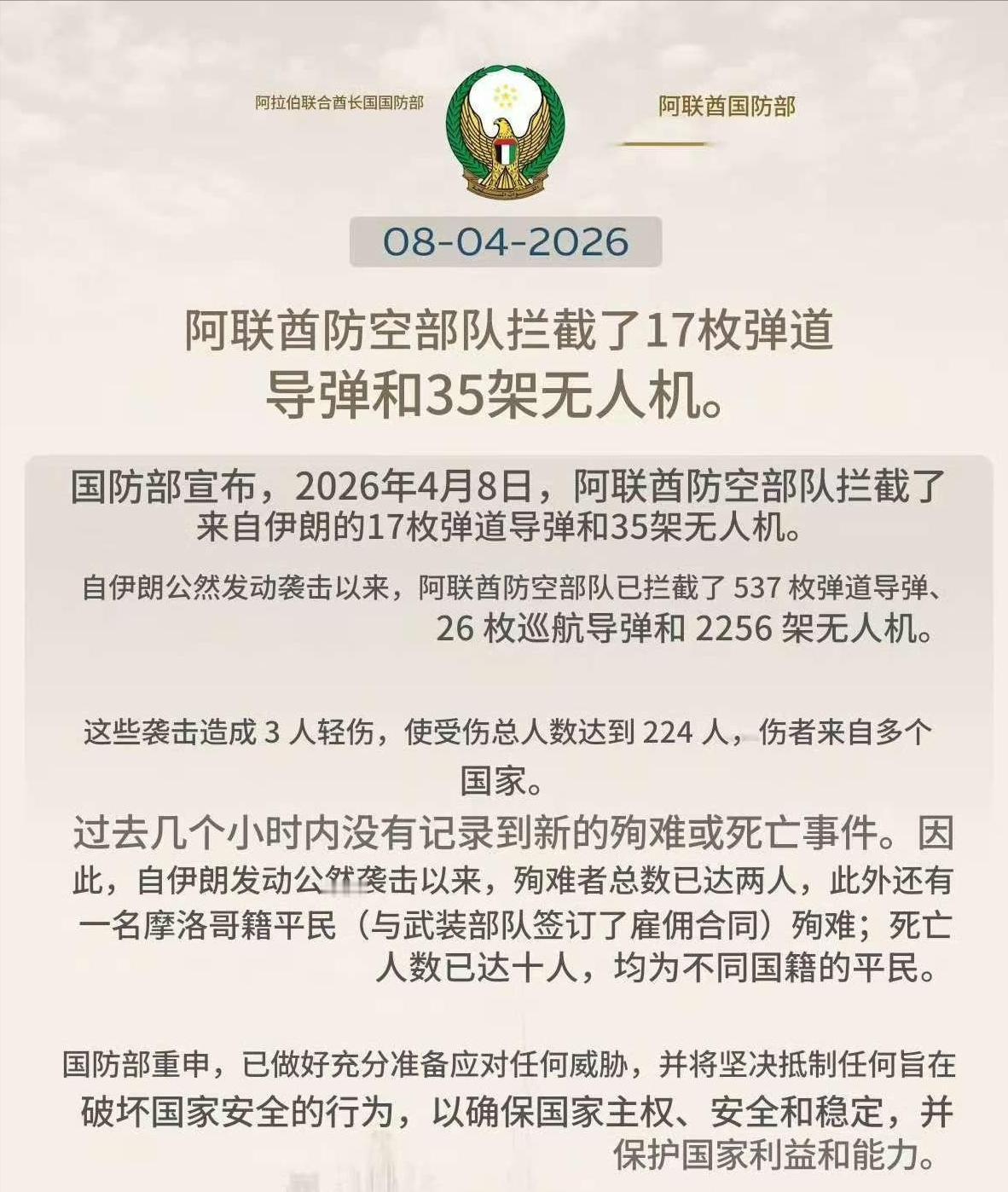 搬起石头砸烂自己的脚！阿联酋空袭伊朗，美国第一时间划清界限
 
当地时间4月8日