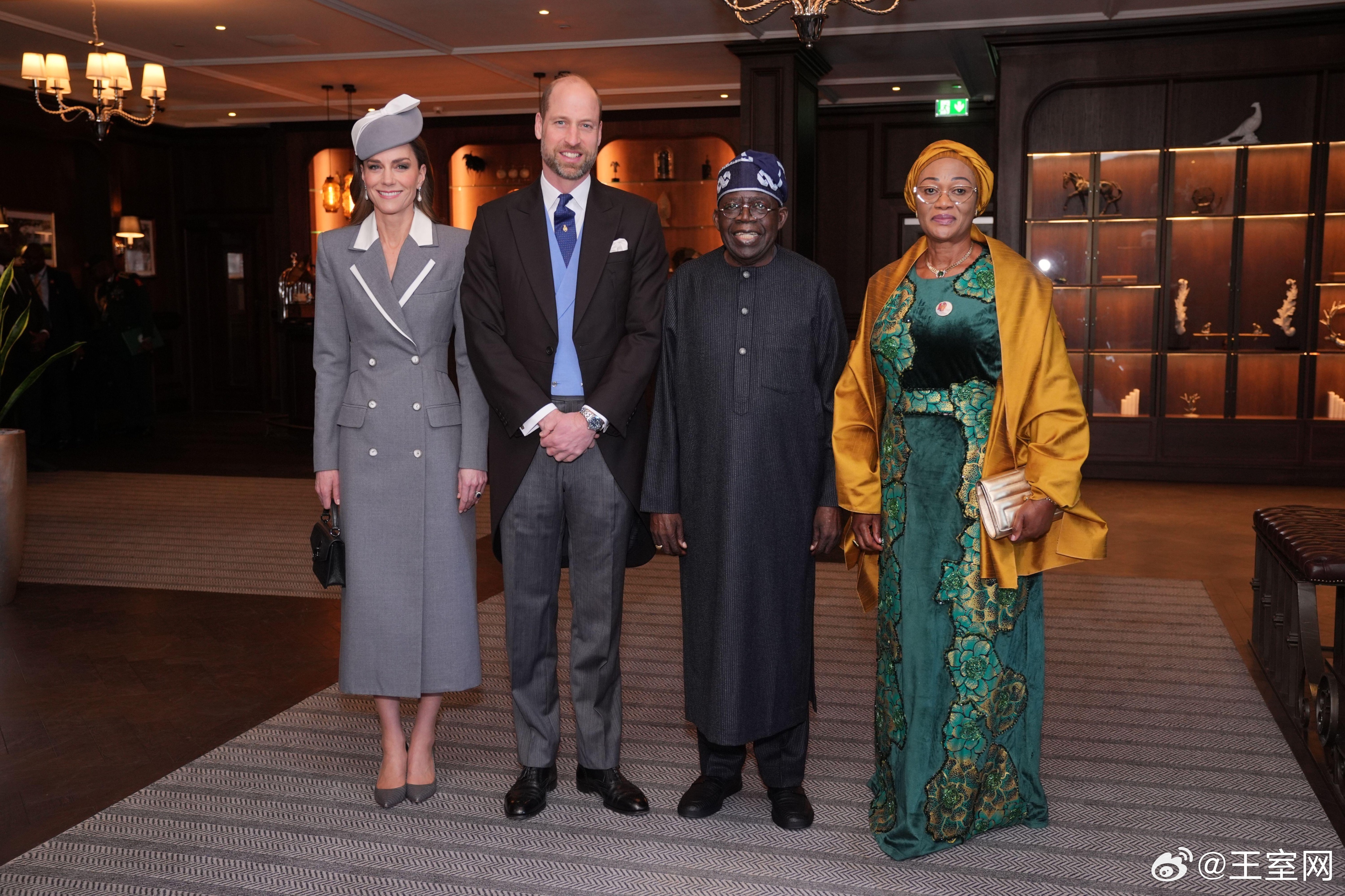 英国王室🇬🇧🇳🇬3月18日，威尔士亲王夫妇代表国王夫妇迎接在费尔蒙温莎公