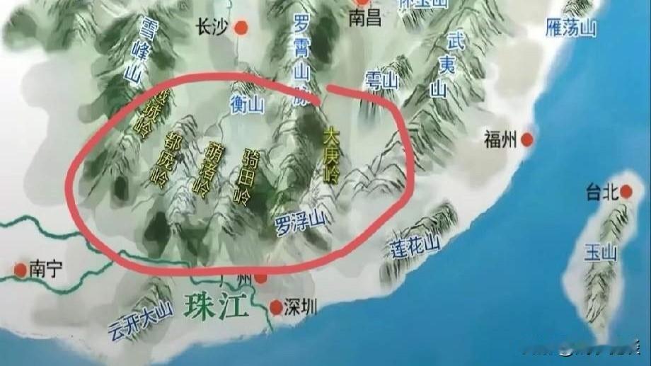 雄锁南疆：五岭山脉在古代的军事交通核心地位 

五岭，即大庾岭、骑田岭、萌渚岭、